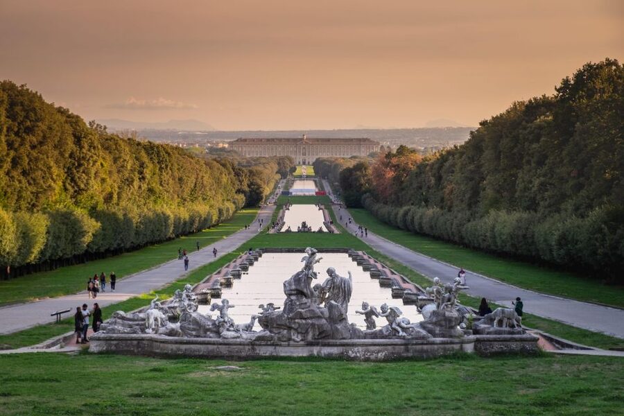 Caserta: Small-Group Royal Palace Tour - The first view: gardens framed by royal architecture