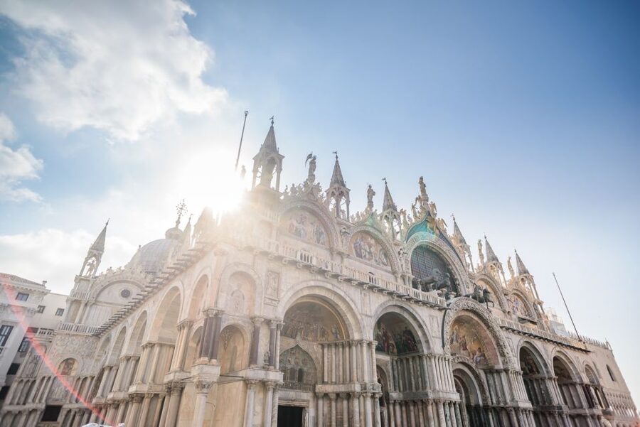 Doge's Palace & St. Mark's Basilica with Terrace Access Tour - Entering Doge’s Palace through the priority line