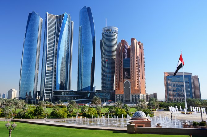 From Abu Dhabi: Grand Mosque, Qasr Al Watan Palace & Etihad Tower - Sheikh Zayed Grand Mosque: allow 90 minutes for the white marble spectacle