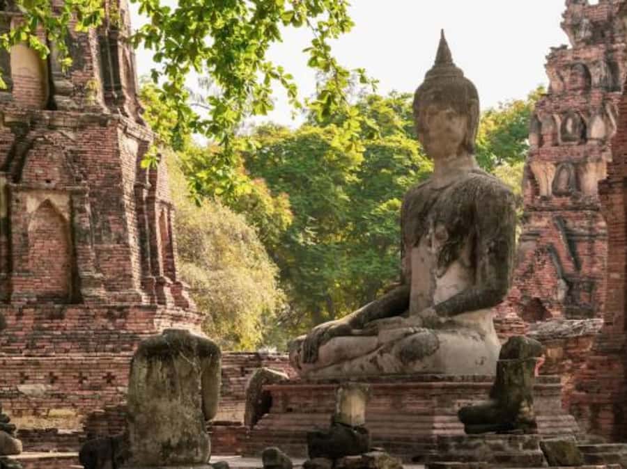 From Bangkok: Ayutthaya Tour, Elephant Palace & Royal Kraal - Wat Mahathat and the Buddha relics