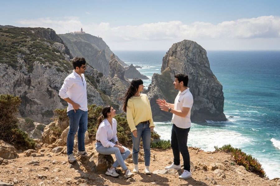 From Lisbon: Sintra, Pena Palace & Cabo da Roca Hiking Tour - Reaching Pena Palace above Sintra