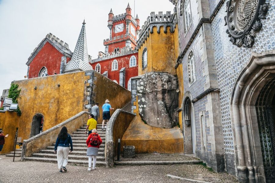 From Lisbon: Sintra Tour - Pena, Regaleira & Monserrate - Sintra town, lunch, and the National Palace