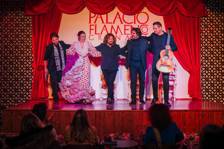 Granada: 1-Hour Traditional Flamenco Show at Palacio - Entering Palacio Flamenco near Plaza Nueva