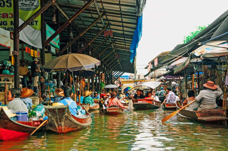 Grand Palace, Damnoen Floating Market & Maeklong Market Tour - Maeklong Railway Market, where the tracks run through the stalls