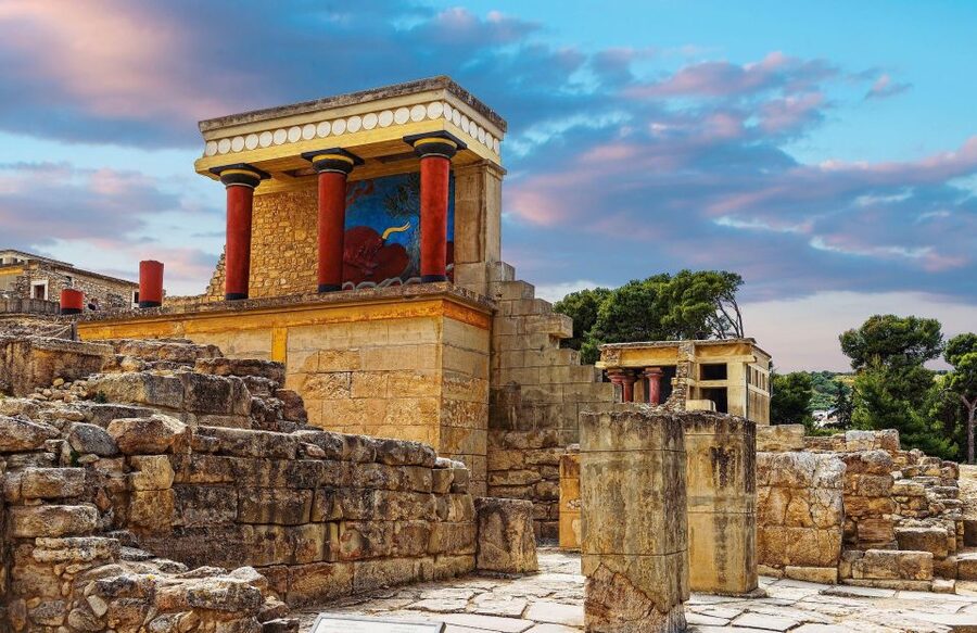 Knossos Palace & Heraklion Full-Day Tour from Chania Area - At Knossos, stories bring the ruins to life