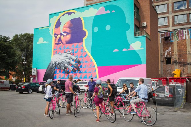 Non Touristy Pink Bike Tour by Spade & Palacio - Quartier des Spectacles and the Jazz Festival area