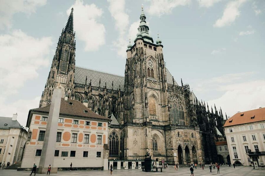 Prague Castle, St. Vitus Cathedral, Royal Palace, St. George's Basilica - Golden Lane, alchemy, and Franz Kafka