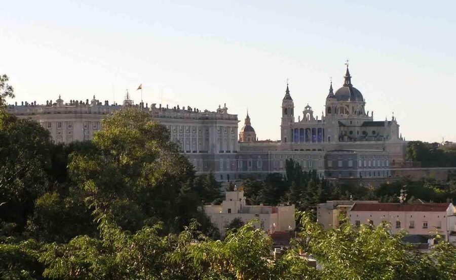 Private Visit to the Royal Palace and Walking Tour of Madrid - Plaza de España and the view across central Madrid