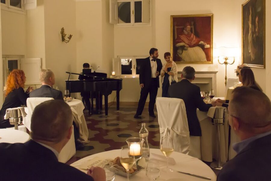 Rome: Dinner and Opera Performance at Palazzo Pamphili - Starting with views from Terrazza Borromini