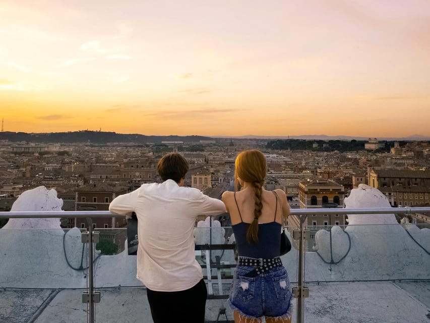 Rome: Vittoriano with Rooftop & Palazzo Venezia Hosted Entry - The rooftop elevator and Rome’s wide views