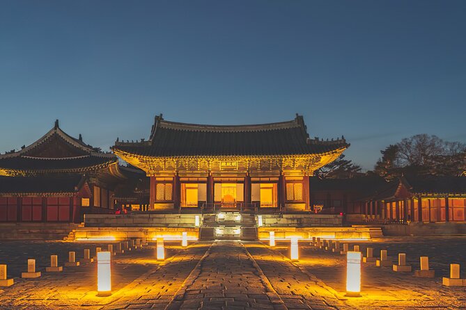 Seoul Night Palace & Market Food Tour with Vehicle - Changgyeonggung Palace under changing light