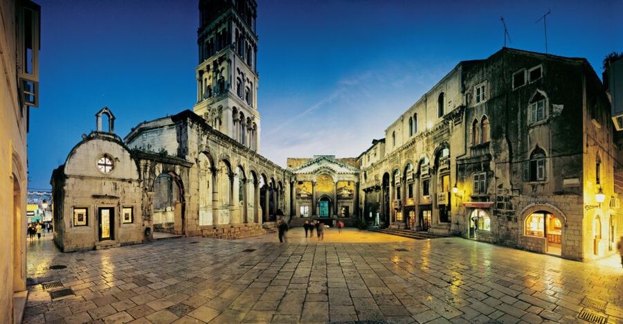 Split: 1.5-Hour Walking Tour and Diocletian's Palace - The Riva waterfront and views toward Marjan Hill